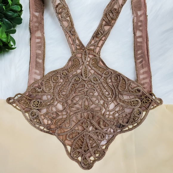 BCBGMAXAZRIA Beverly Embroidered Tulle-Trimmed Top - Picture 7 of 8